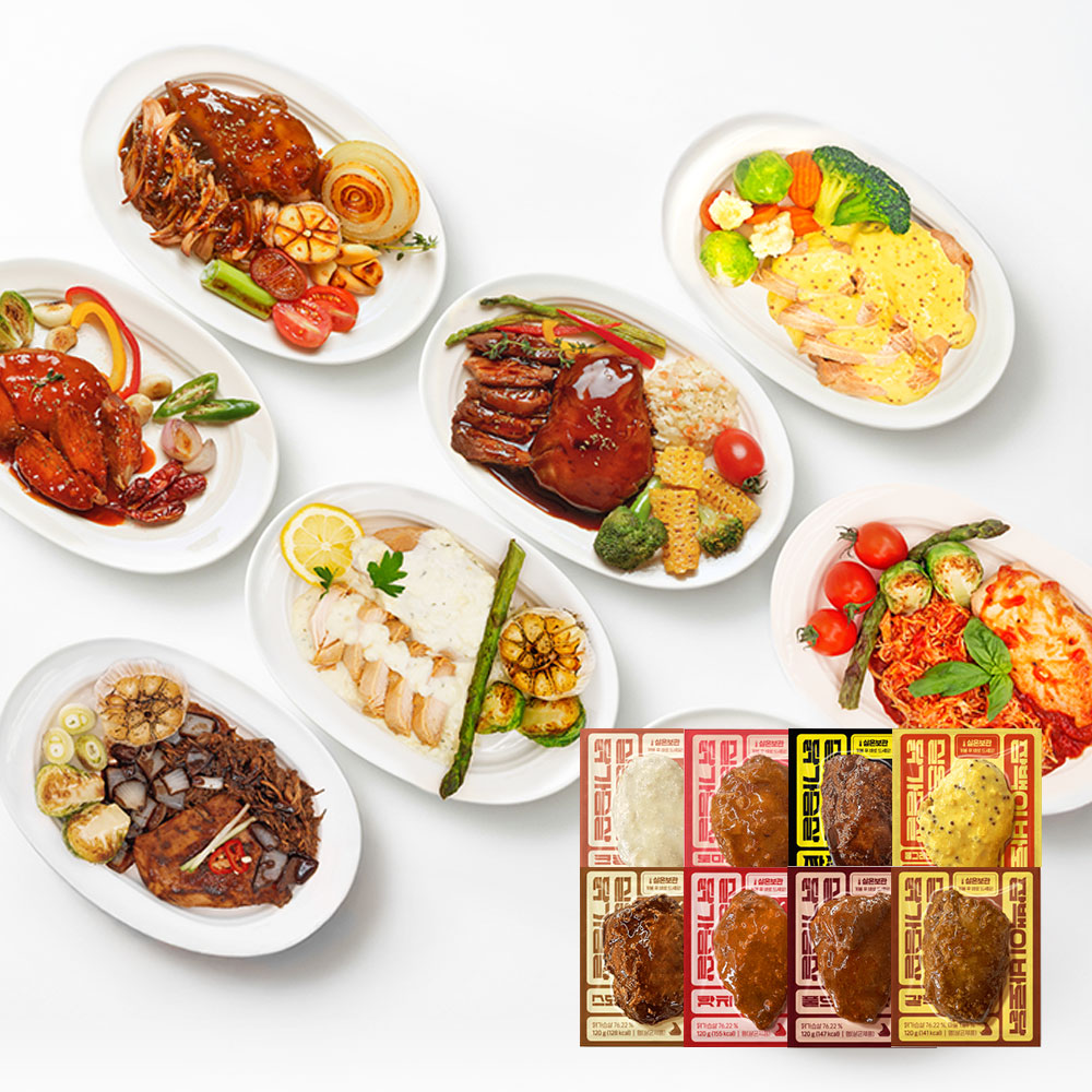 잠백이 [잠백이] 바로닭 실온 상온 보관 닭가슴살 8종 120g 20개입 | 허닭